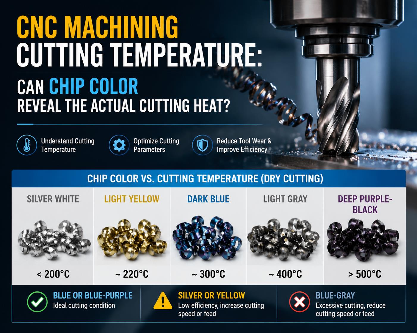 CNC Machining Chip Color: How to Judge Cutting Temperature Through Metal Chips?