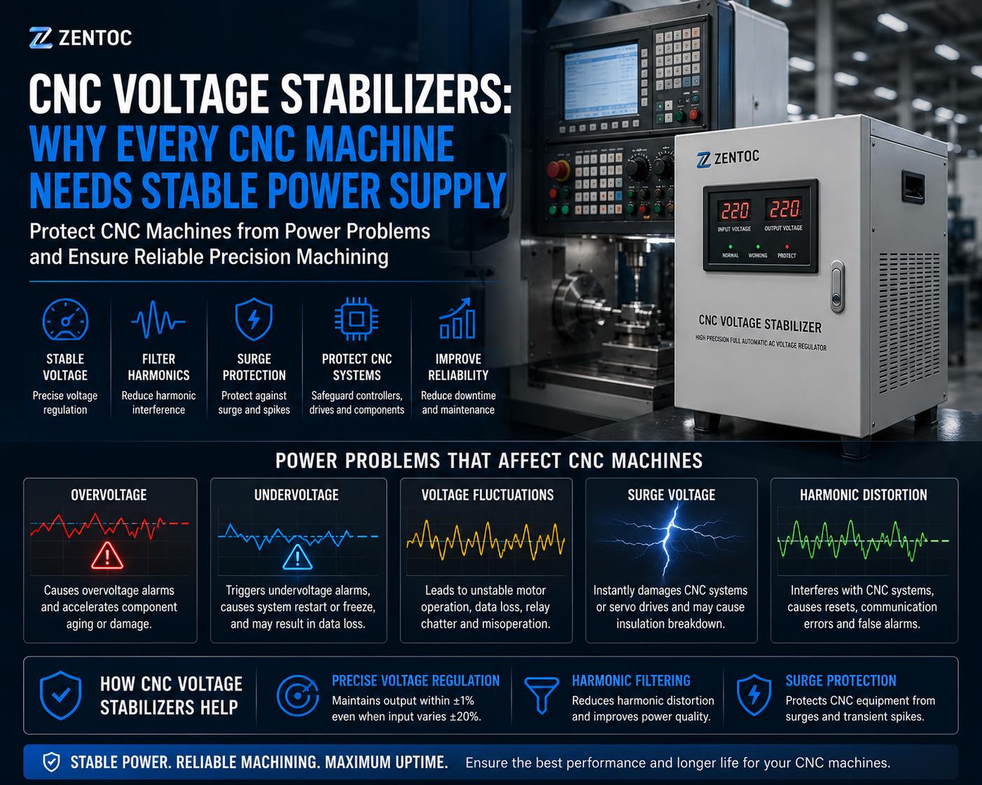 CNC Voltage Stabilizers Why Every CNC Machine Needs Stable Power Supply