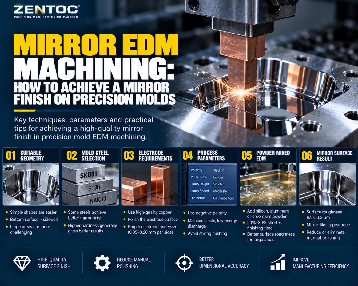 Mirror EDM Machining: How to Achieve a Mirror Finish on Precision Molds